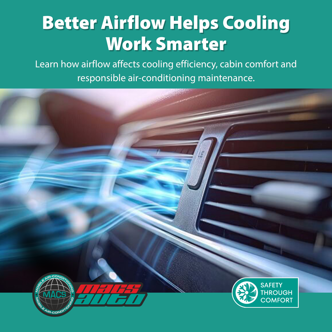 Airflow and Automotive air-conditioning Cooling Efficiency